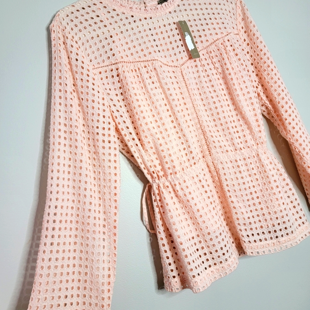 J Crew Point Sur Eyelet Blouse
